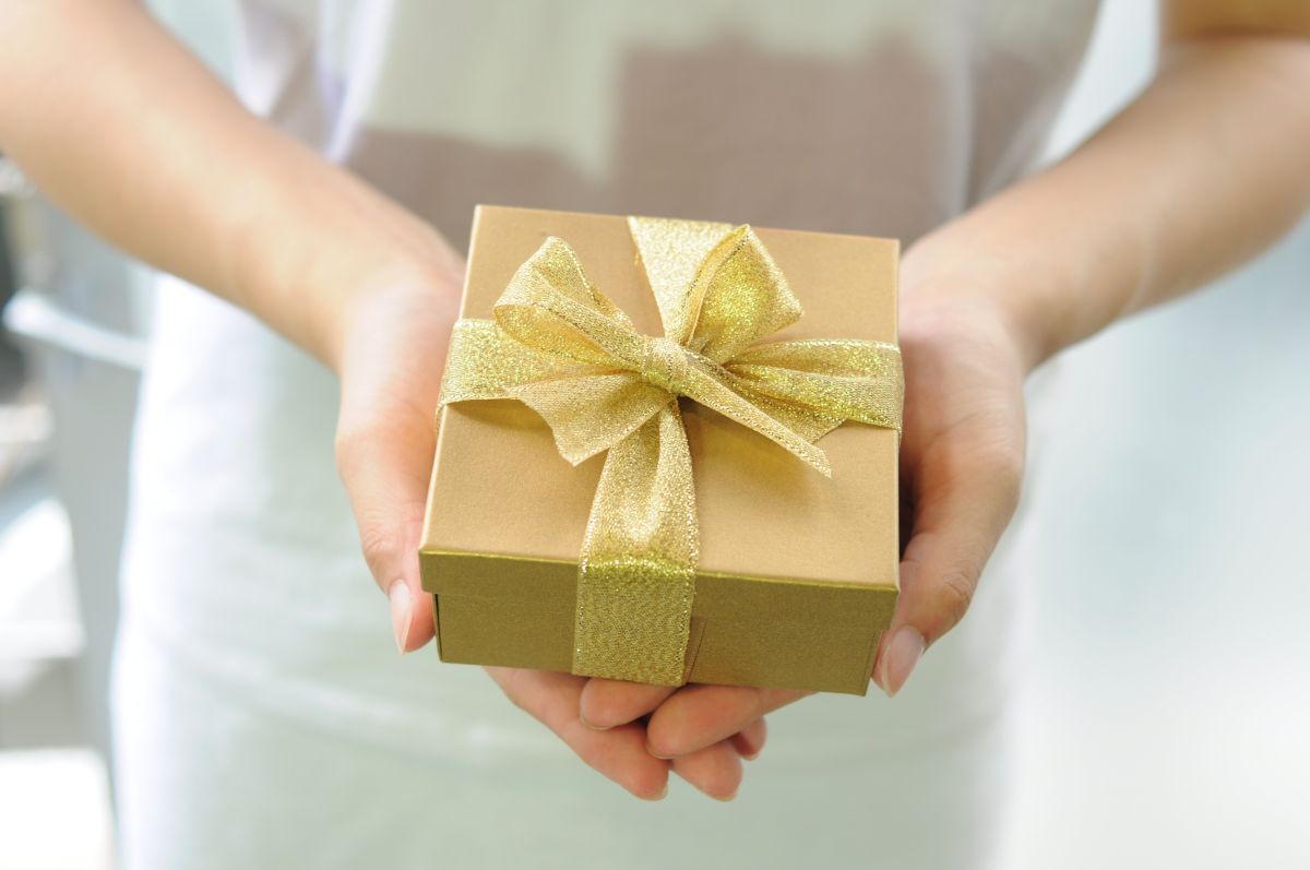Beautifully wrapped Japanese gift with careful presentation