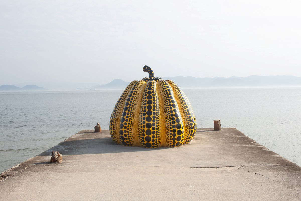 Beautiful Japanese island surrounded by clear blue water and coastal scenery