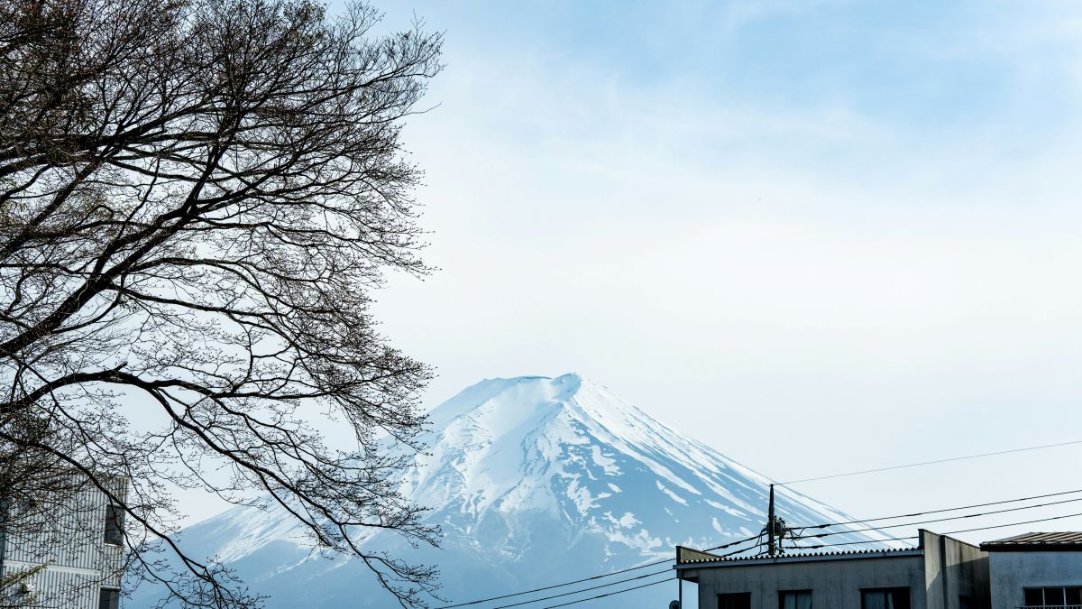 Snow-covered mountains and famous Snow Monsters in Japan's winter landscape