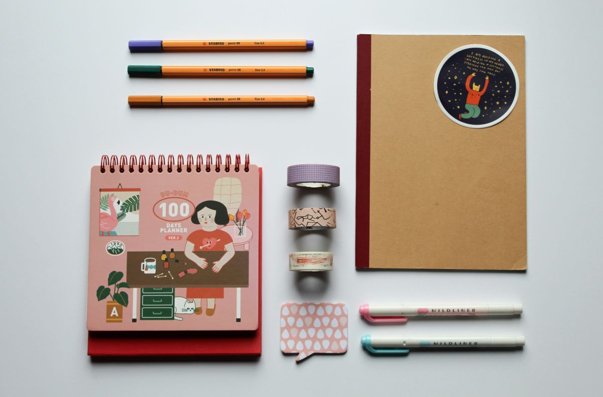 A collection of Japanese notebooks, pens, planners, sticky notes, and other high-quality stationery.
